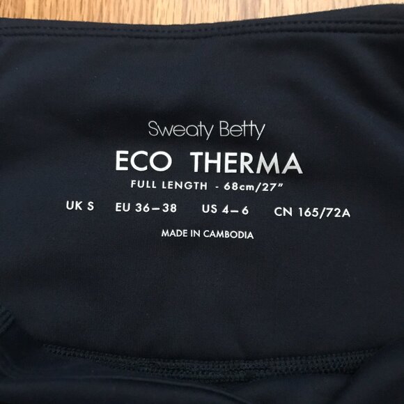Sweaty Betty Eco Therma Full Length Navy Blue Leggings SB6783 Size Small 4-6 - Picture 9 of 15